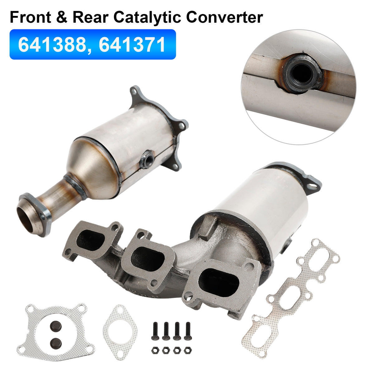 Front & Rear Catalytic Converter For 2011-2014 Ford Edge 3.5L 3.7L / MKX 3.7L