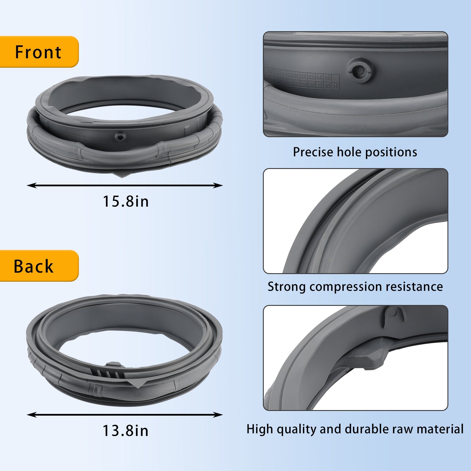 DC64-03198A Door Seal 03176A 03365A Seal For Samsung Washing Machine