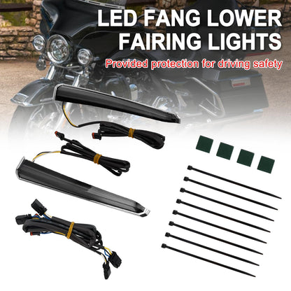 14-23 Touring Road Glide 45801 LED Fang Lower Fairing Lights for