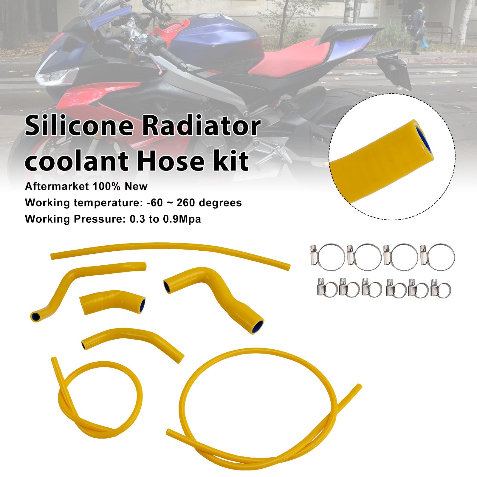 2021-2025 Aprilia RS 660 RS660 Silicone Radiator coolant Hose
