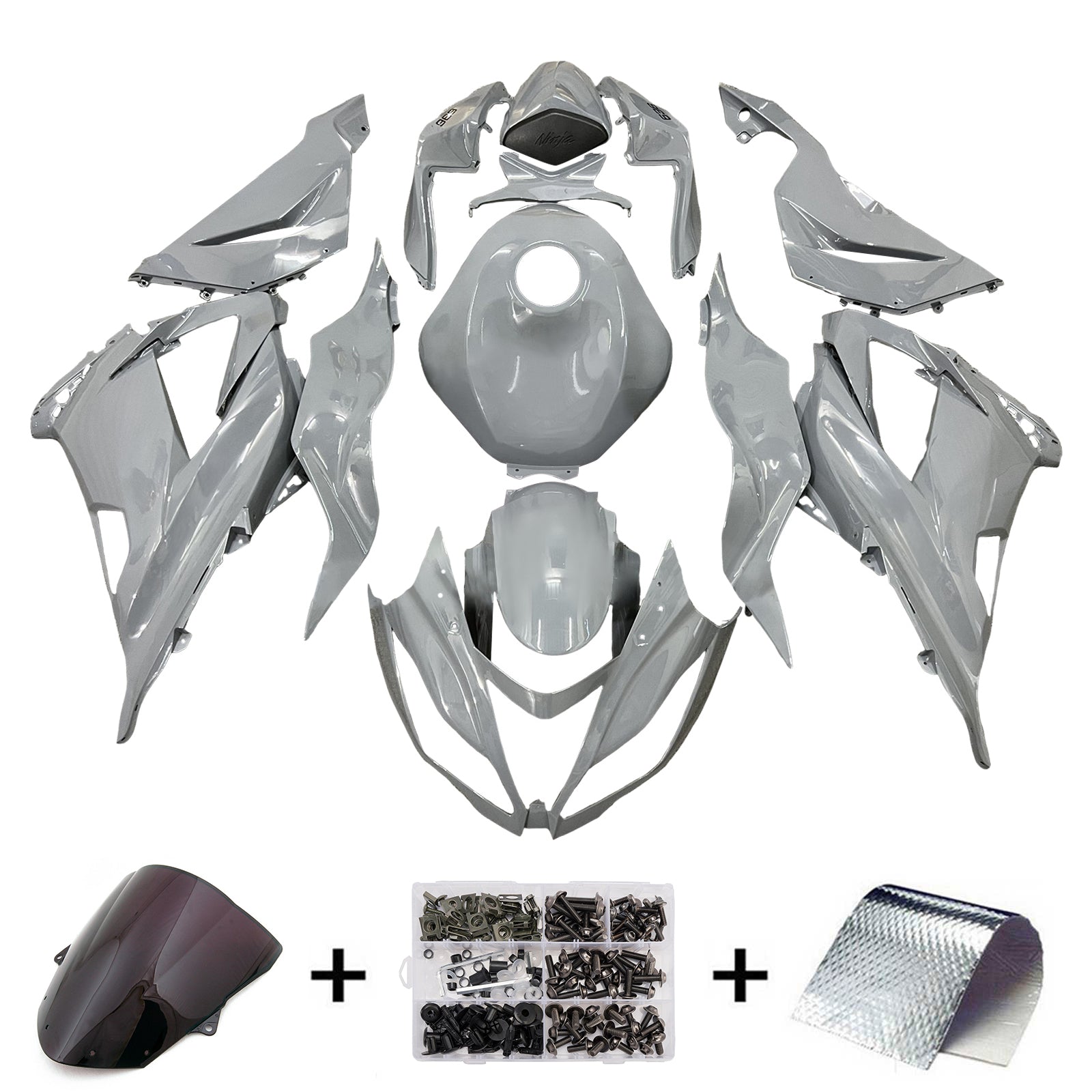 Injection Fairing Kit Bodywork Plastic ABS fit For Kawasaki ZX6R 636 2013-2018