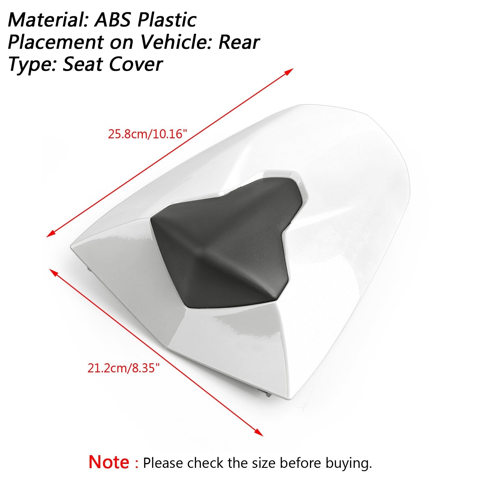 2013-2018 Daytona 675 and 675R ABS Rear Passenger Seat Cover Cowl