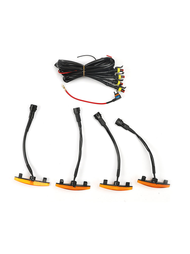 4PCS Plastic Car Grille LED Lights Light Fit Toyota 4Runner 2014-23 TRD Pro