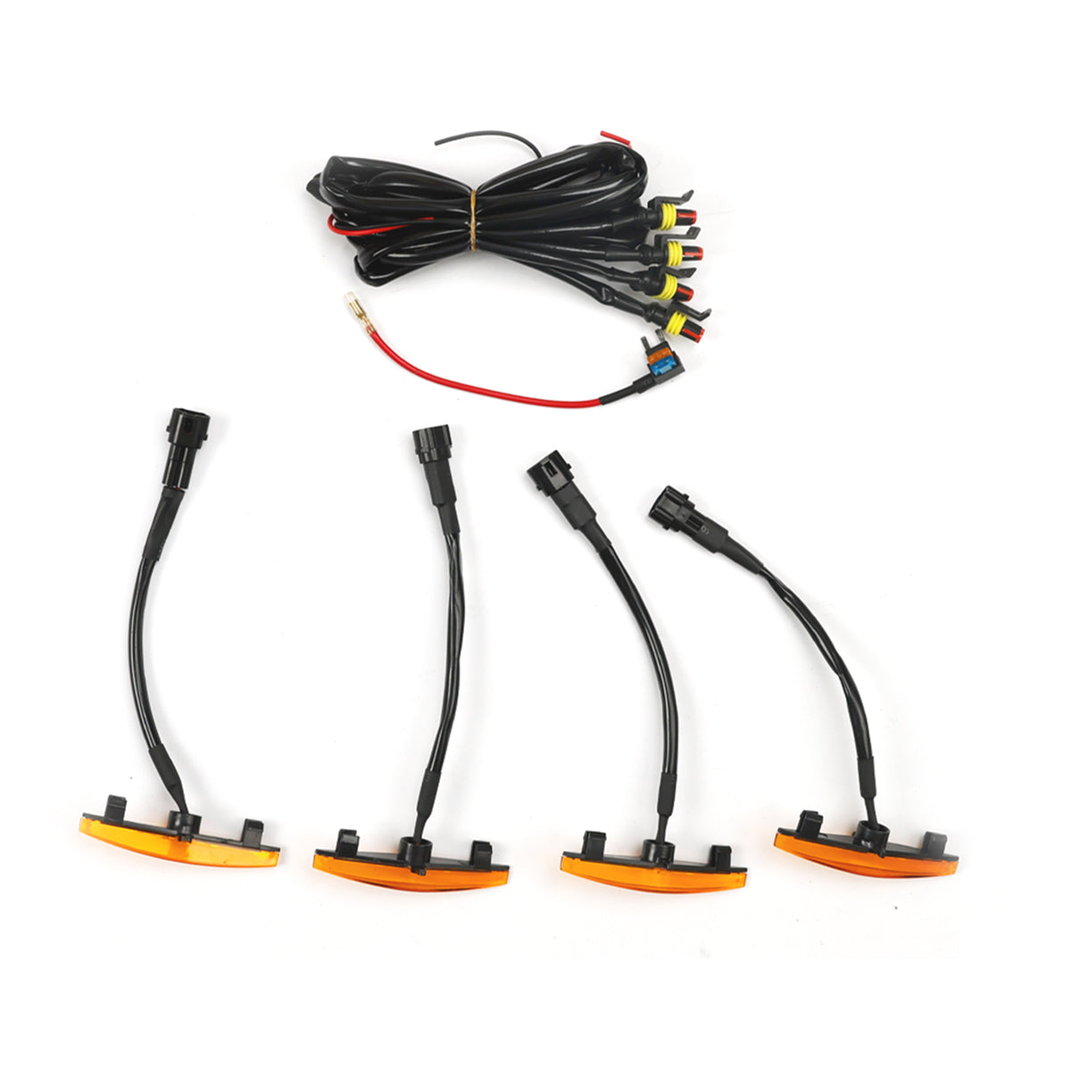 4PCS Plastic Car Grille LED Lights Light Fit Toyota 4Runner 2014-23 TRD Pro