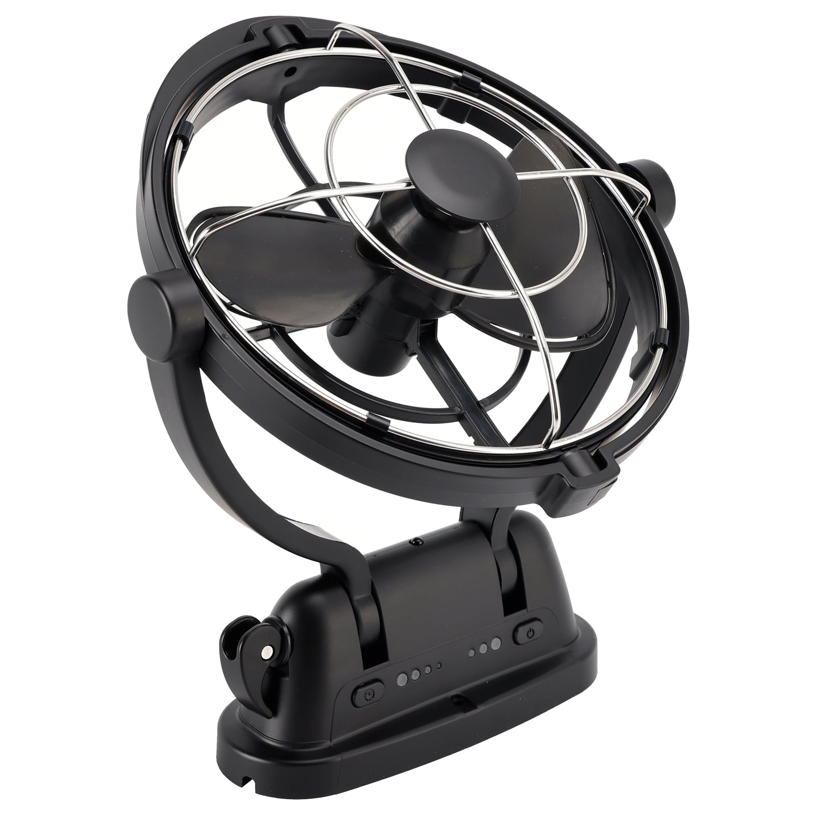 Boats and RV 12V/24V Auto-Sensing Low-Power Draw Fan Black