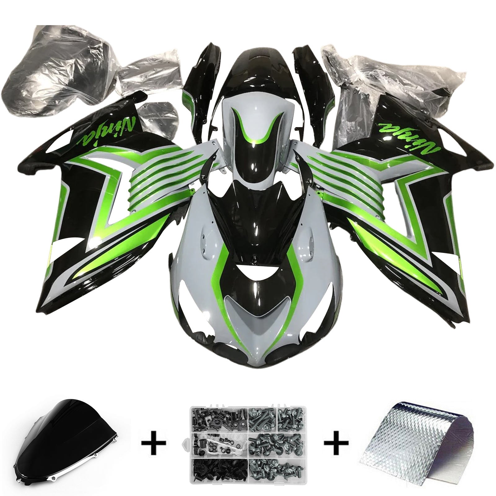 2012-2025 Kawasaki ZX14R Injection Fairing Kit Bodywork Plastic ABS #104