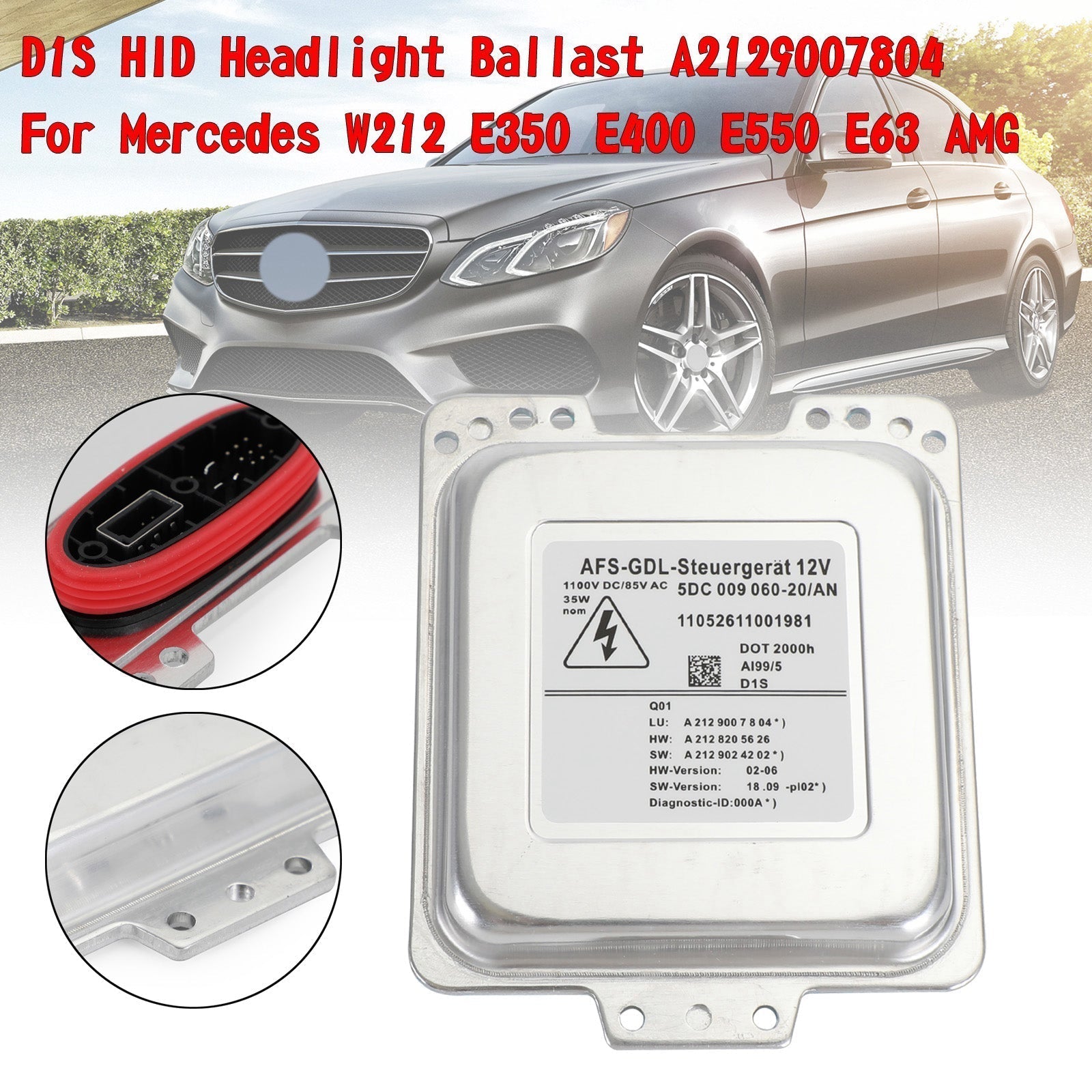 2009-2013 Mercedes Benz E Class S212 Estate D1S HID Headlight Ballast A2129007804