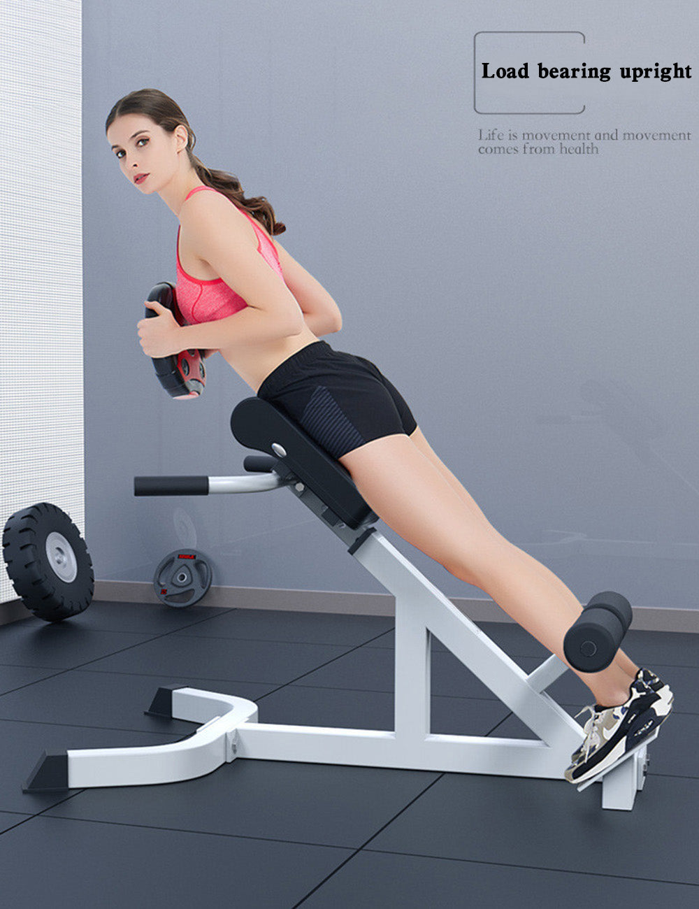 Back Training Adjustable Roman Chair Back Extension Exercise Bench Supine Board