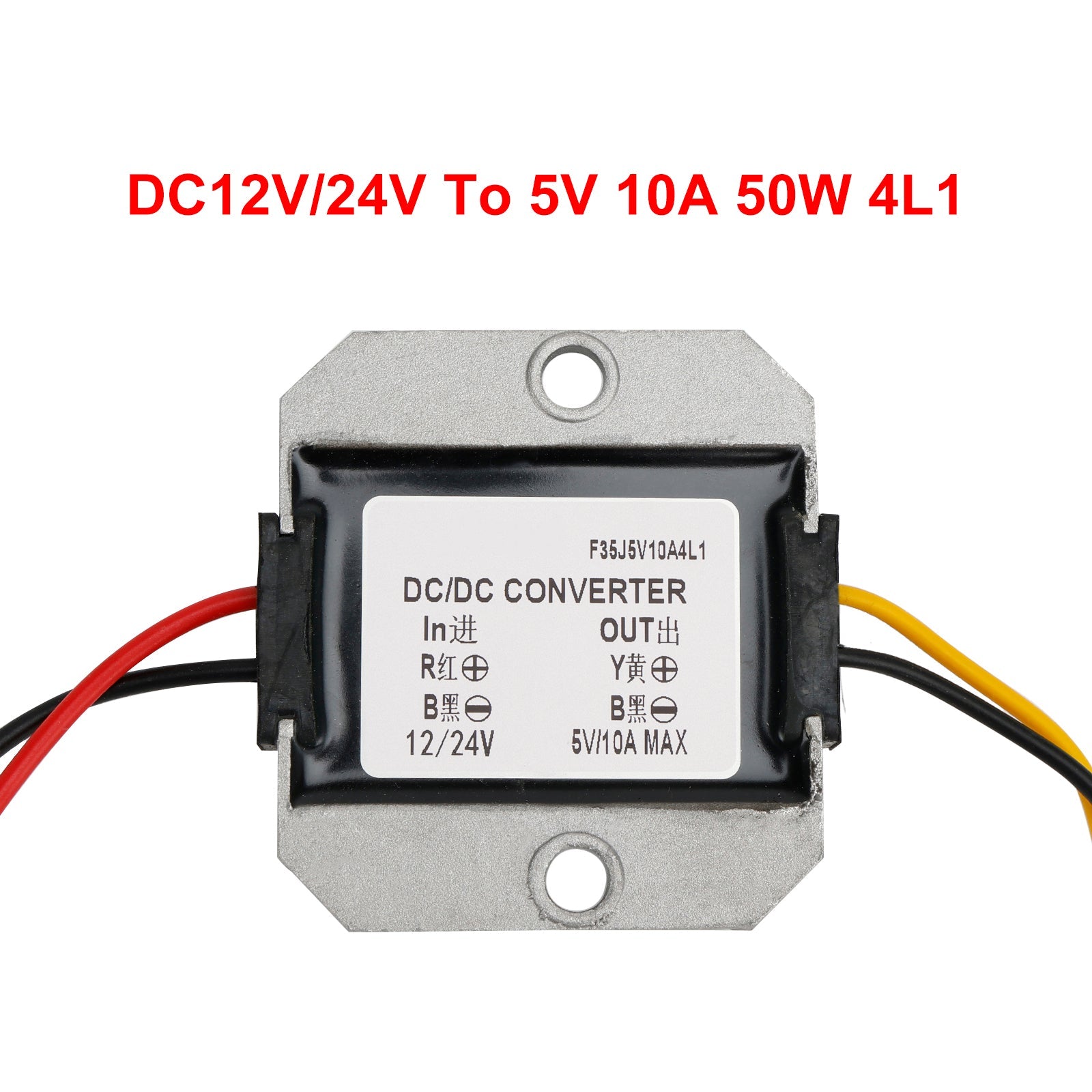 Waterproof DC 12V/24V to 5V 50W 10A Step-Down Power Supply Converter Regulator