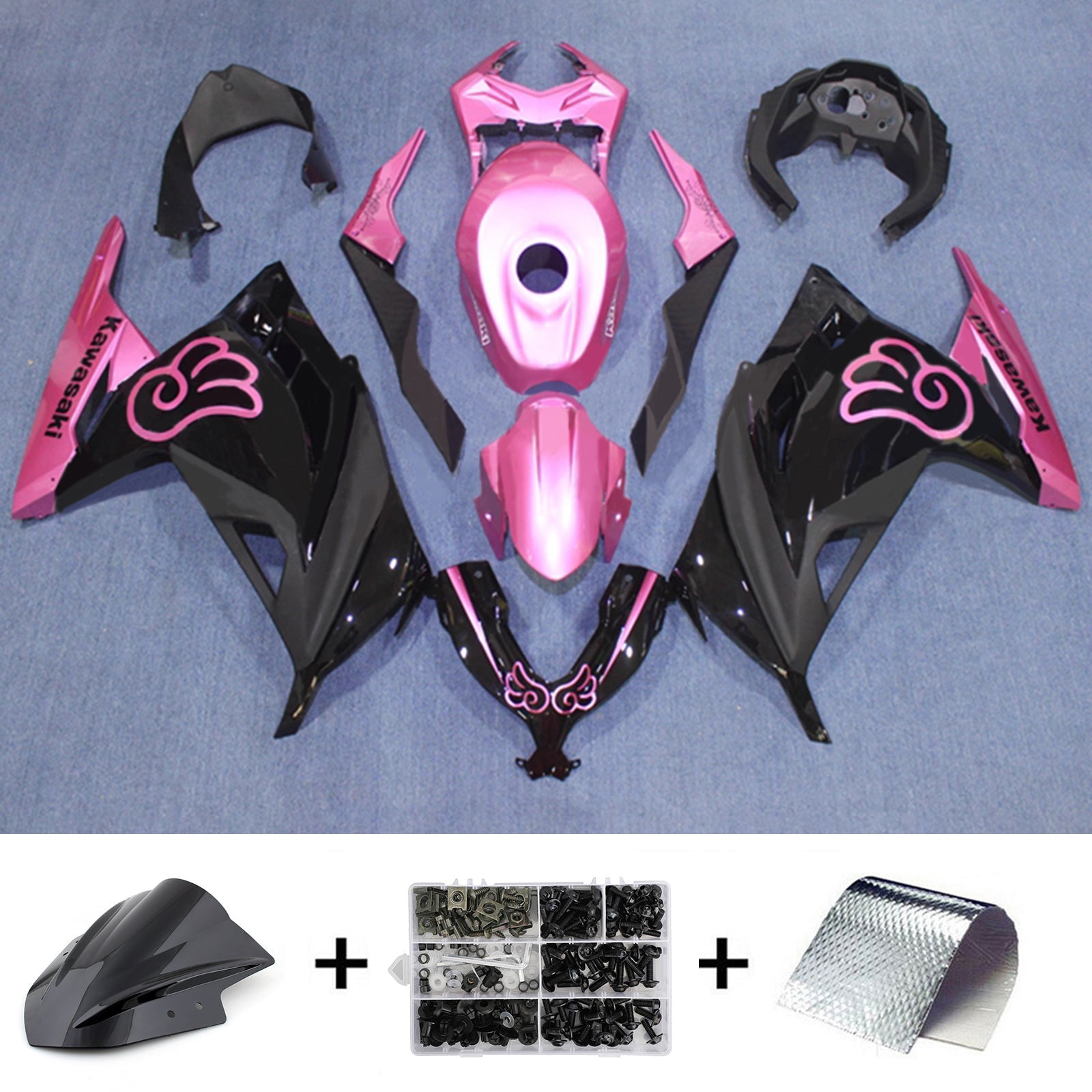 Injection Fairing Kit Bodywork Plastic ABS fit For Kawasaki EX300 Ninja300 2013-2024