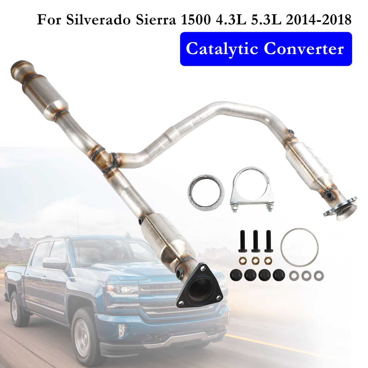 Catalytic Converter For Chevy Silverado GMC Sierra 1500 4.3L 5.3L 2014-2018