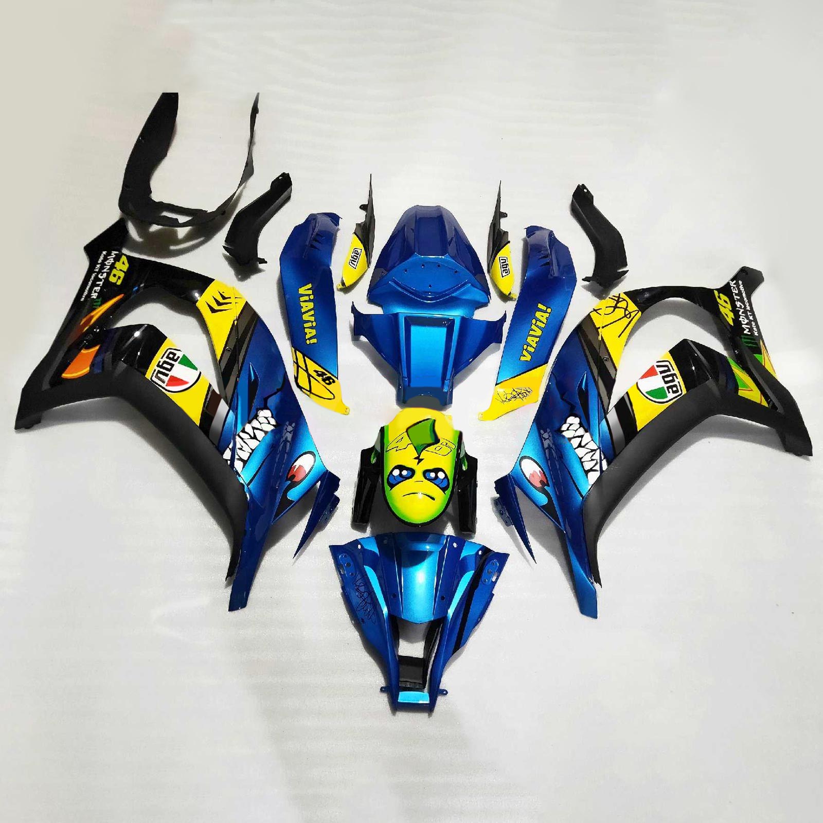 2011-2015 Kawasaki ZX10R Fairing Kit Bodywork Plastic ABS