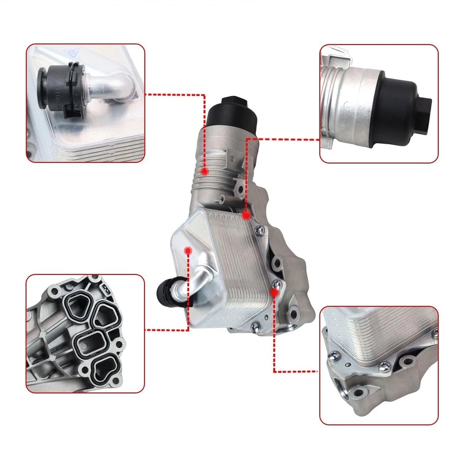 11428661958 Engine Oil Cooler Filter Housing For BMW X2 228i xDrive Gran Coupe L4 2.0L 2020 2021-2023