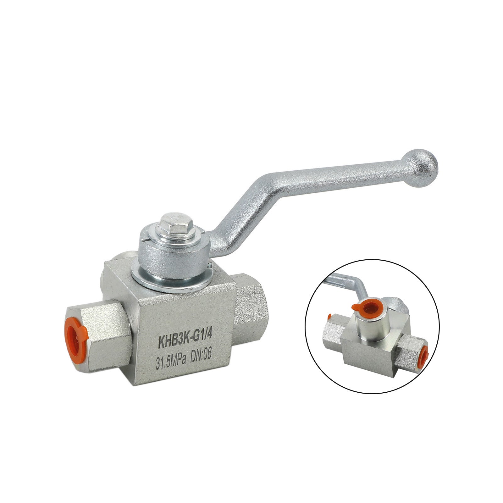 3 Way Hydraulic Ball Valve 1/4" NPT Female High Pressure Ball Valve