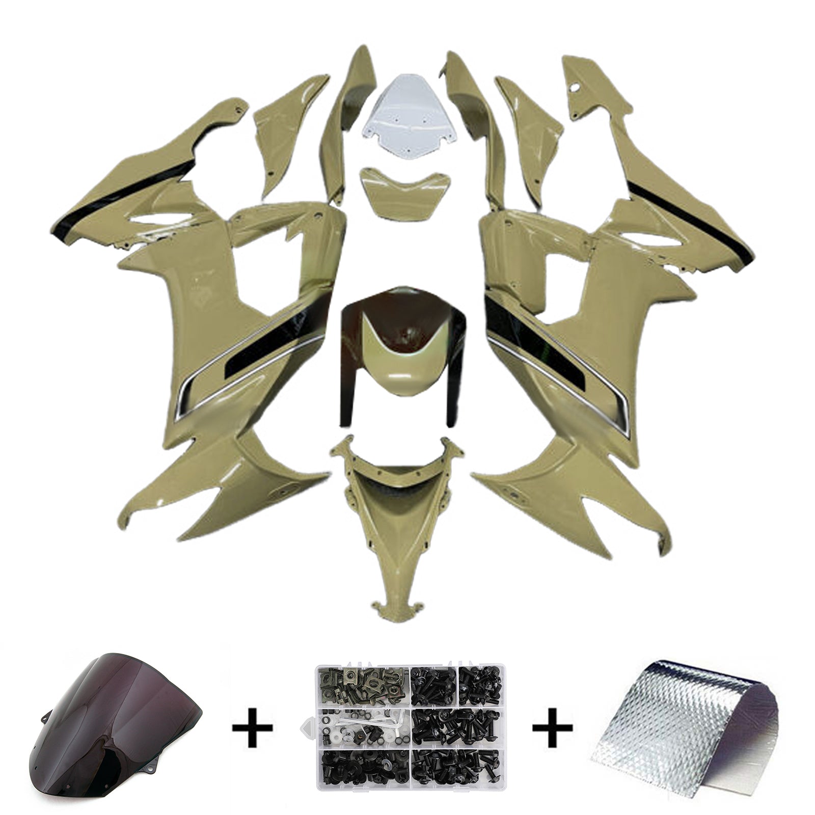 Injection Fairing Kit Bodywork Plastic ABS fit For Kawasaki ZX10R 2008-2010