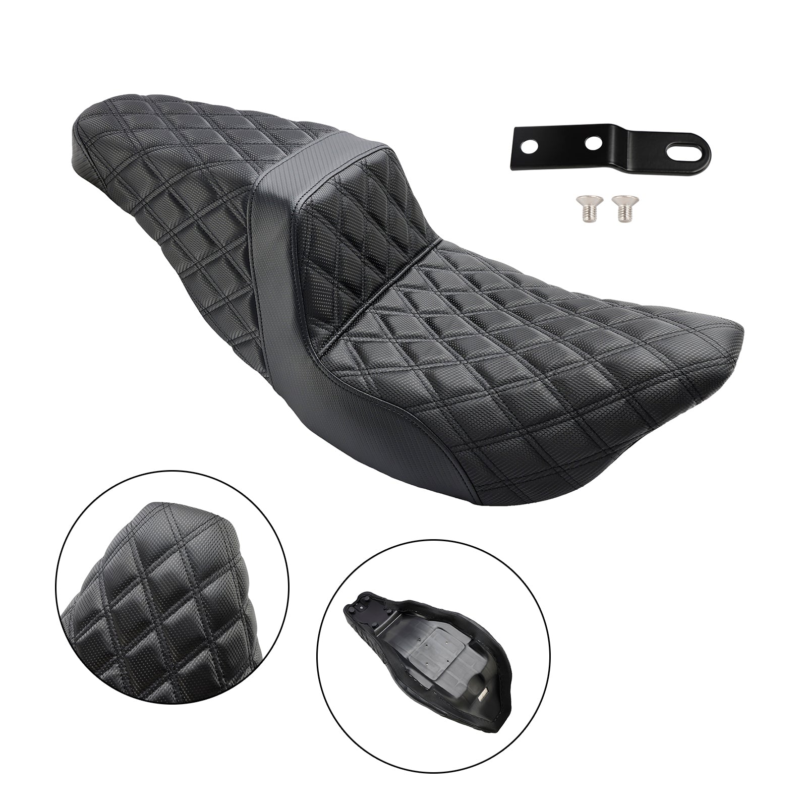 2009-2013 Road King Classic FLHRC Replace Front Rear Driver Passenger Seat Black