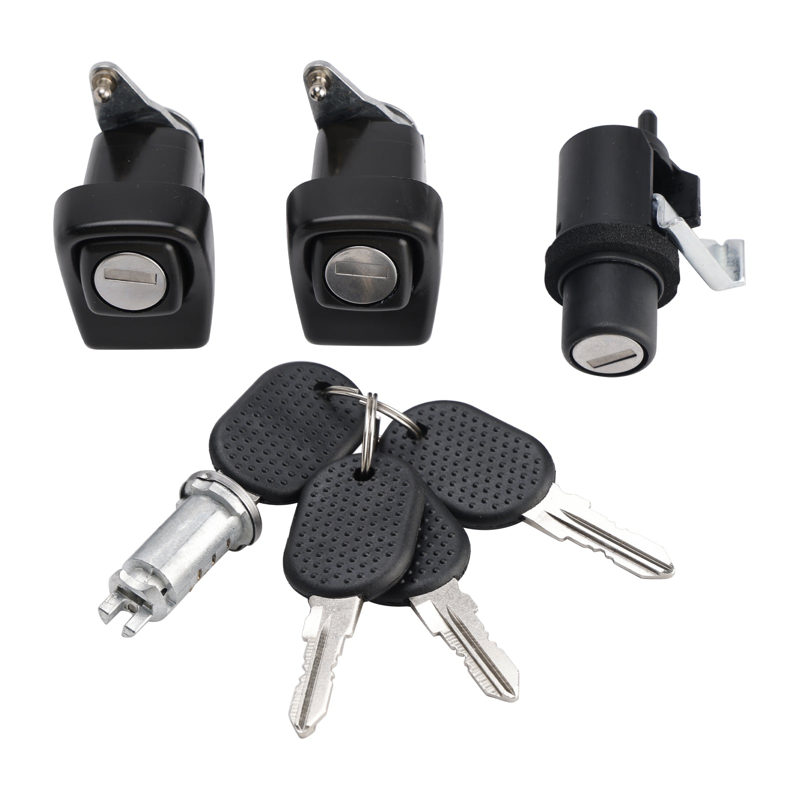 Right and Left Door Lock Kit + Bonnet + Cylinder + 4 Keys For Fiat Panda 85/104