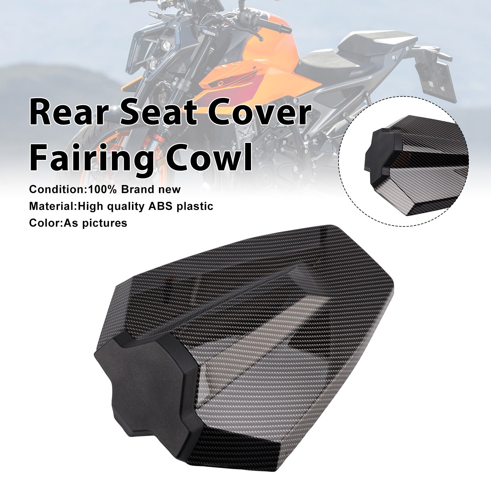 2024-2025 For Duke 990 Rear Pillion Seat Cover Fairing Cowl