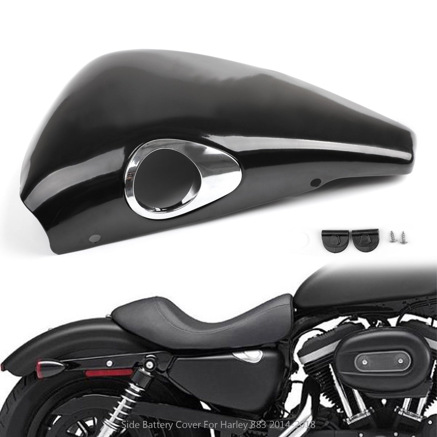 14-18 Sportster XL Iron 883 1200 1 piece Right Side Battery Cover