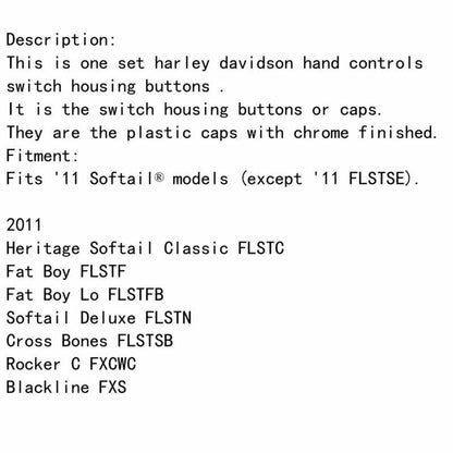 Softail Control 2011 Chrome For Button Kit T4 Housing Switch Cap