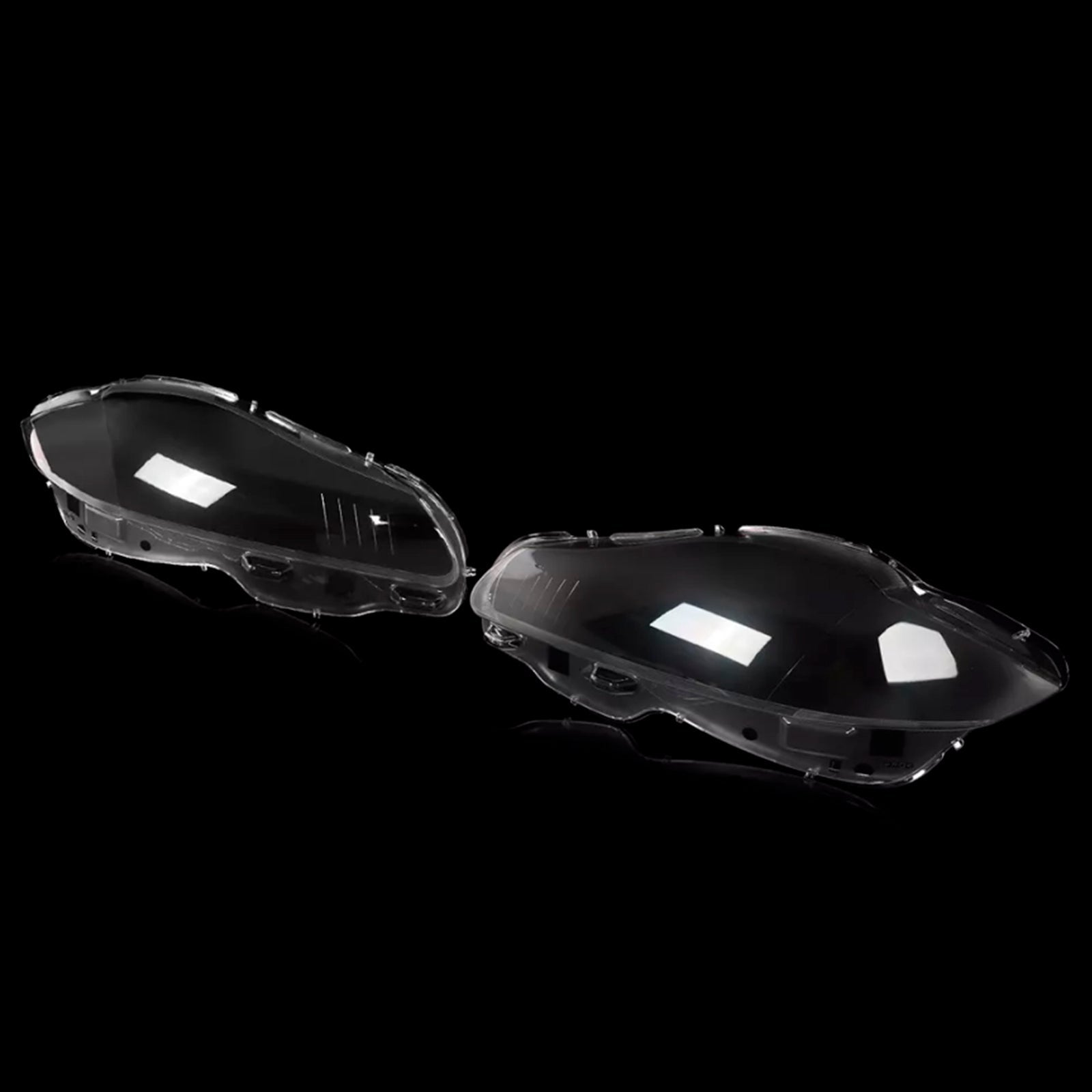 2010-2019 Jaguar XJ XJL Pair Front Headlight Lens Cover Shell Clear