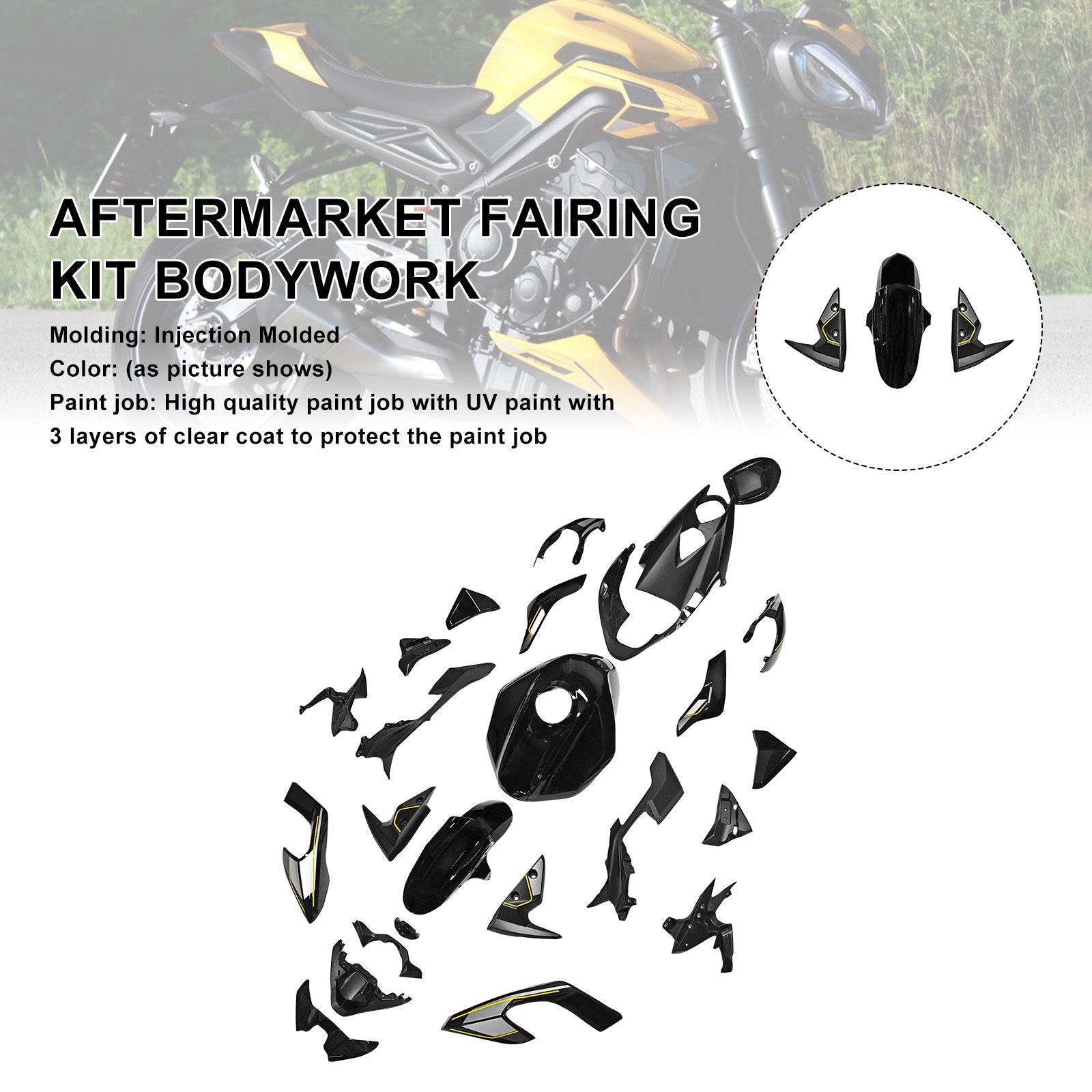 Injection Bodywork Fairing Kit for Street Triple 765 R/RS 2023-2025