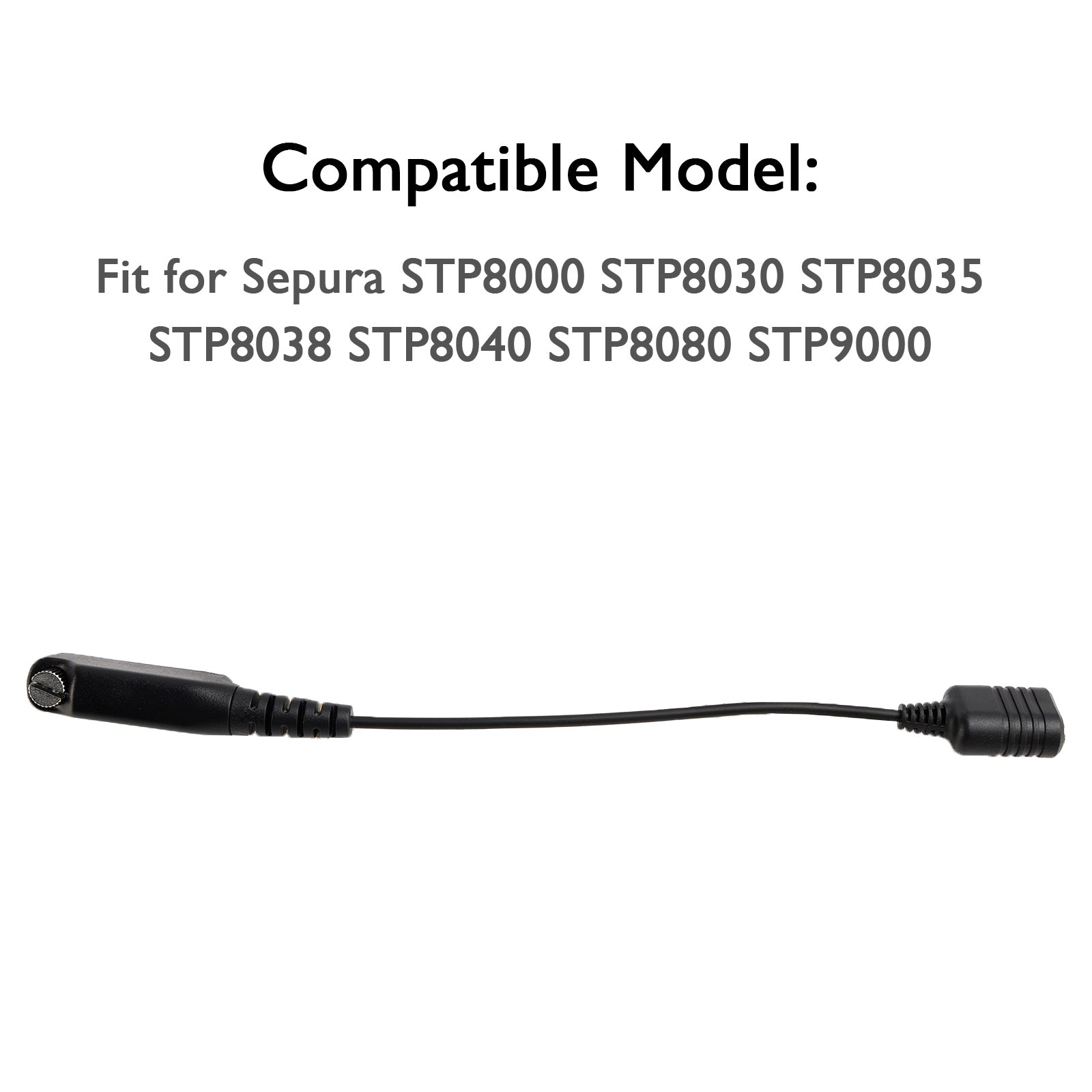 K Interface Headset Port Converter Cable for Sepura STP8000 STP8030 STP8035