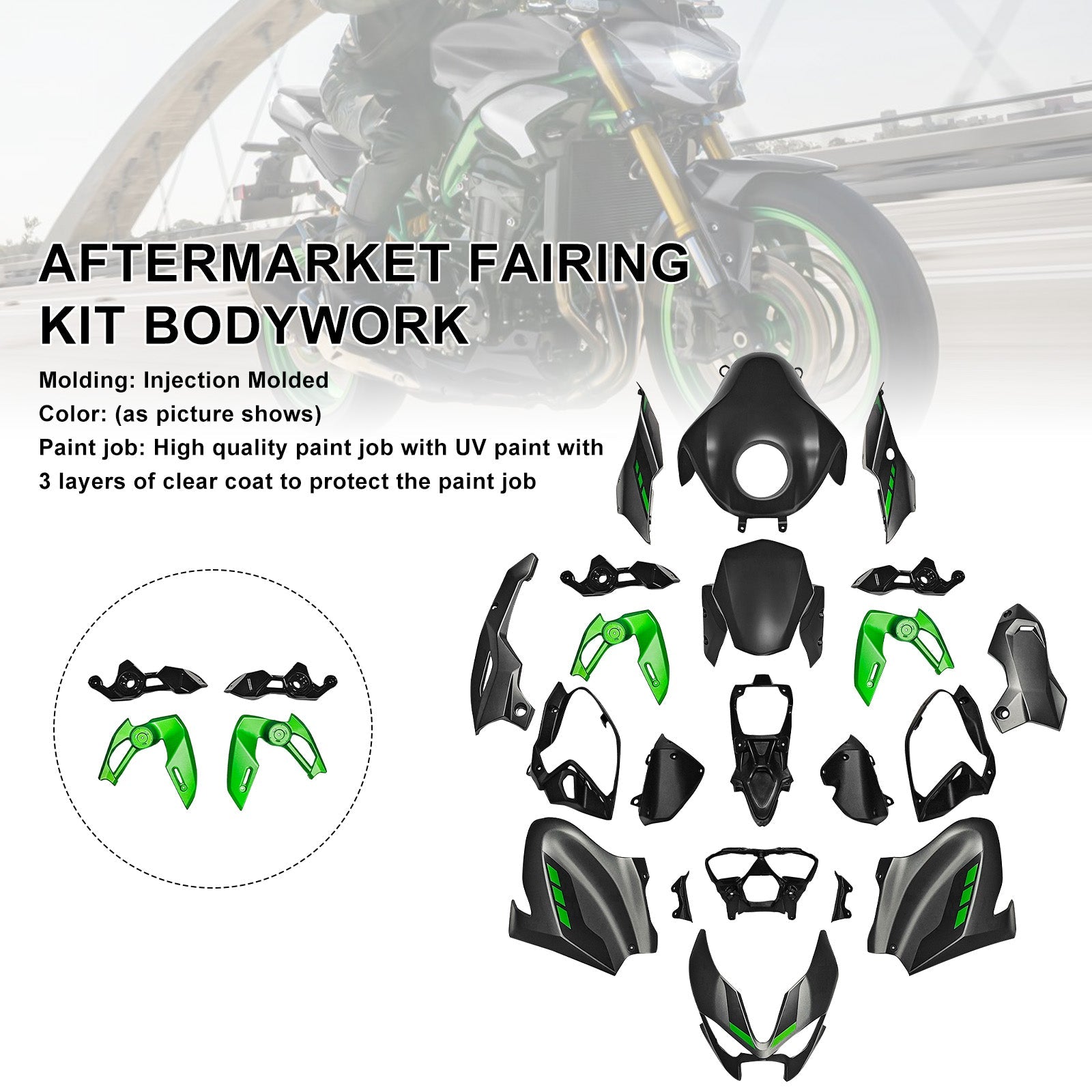 Injection Bodywork Fairing Kit for Kawasaki Z900 2025-2026