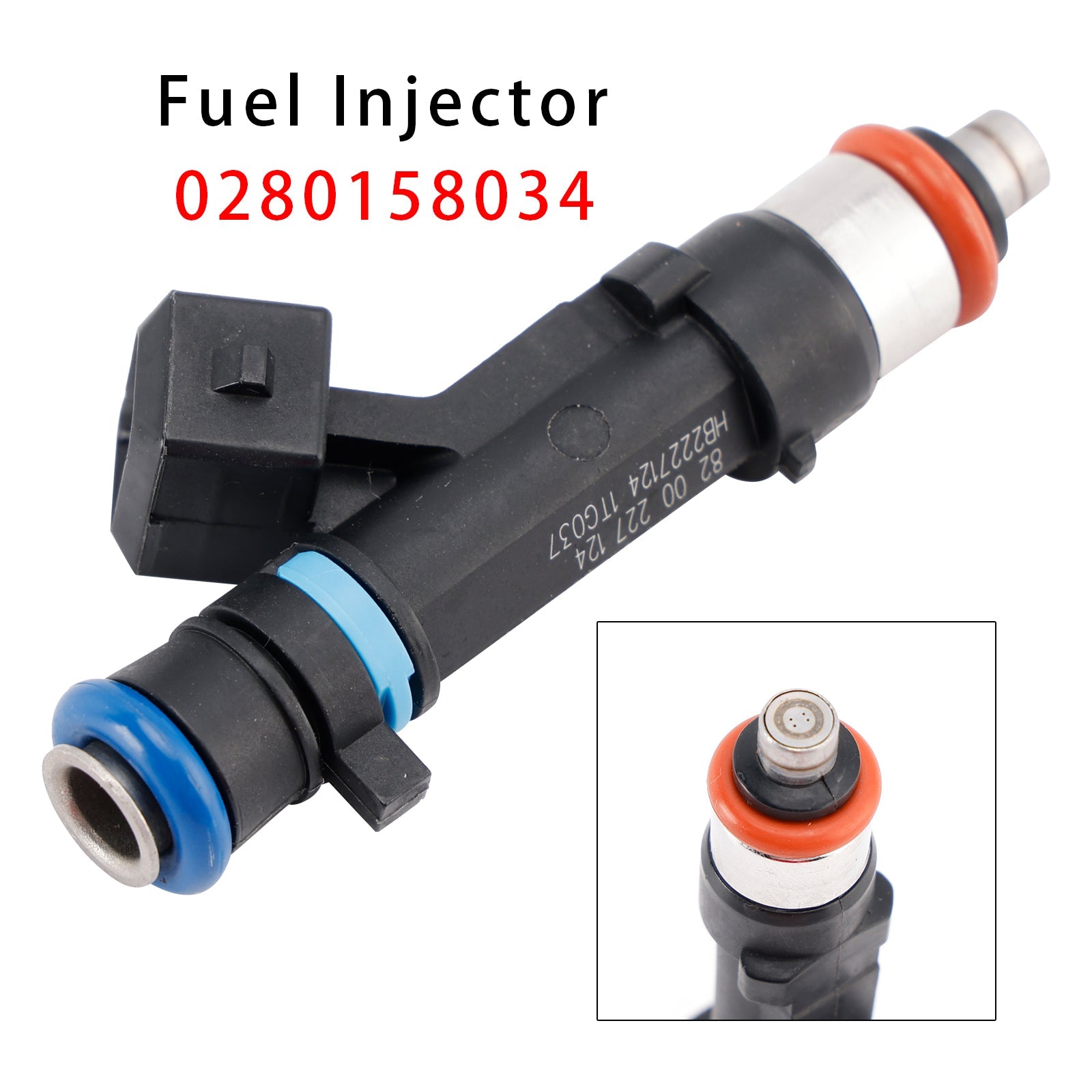 1Pcs Fuel Injector For Dacia Sandero Dokker Logan Renault Kangoo 0280158034