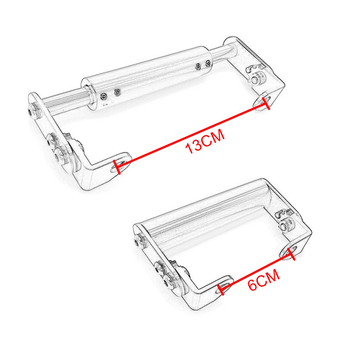 Phone Navigation Bracket Gps Extend Bracket 22Mm Black For Motorbike Motocycle