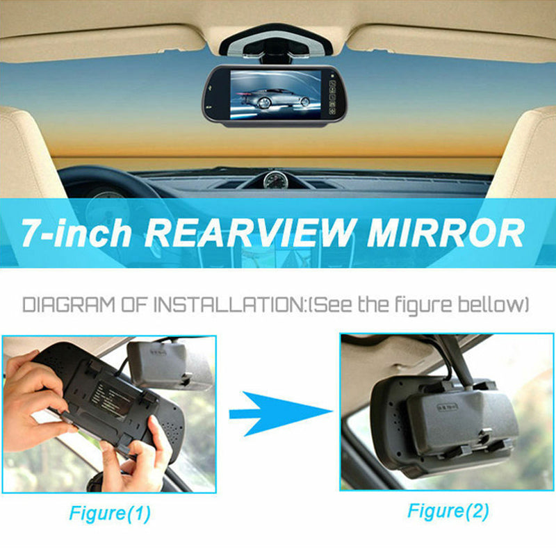 7" LCD Car Rear View Monitor Sensors Lens Screen for Bus Car Reversing Camera