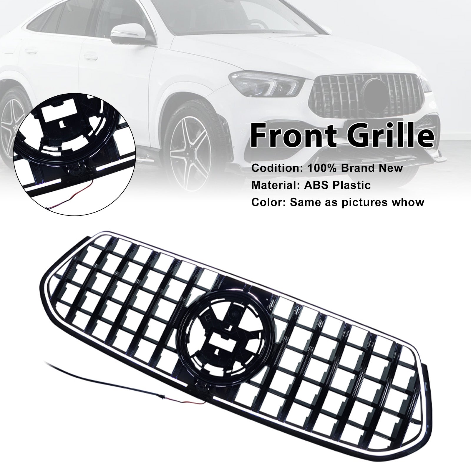 Front Bumper Grille Grill Fit Mercedes Benz GLE Class C167 V167 2019-2023