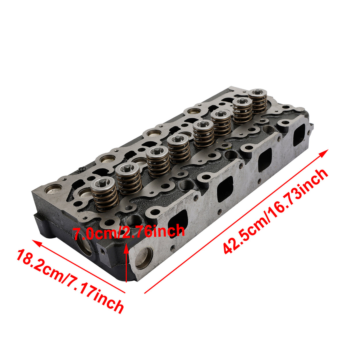 For Kubota V2403 Engine Cylinder Head Assy + Rebuild Overhaul Gasket Kit