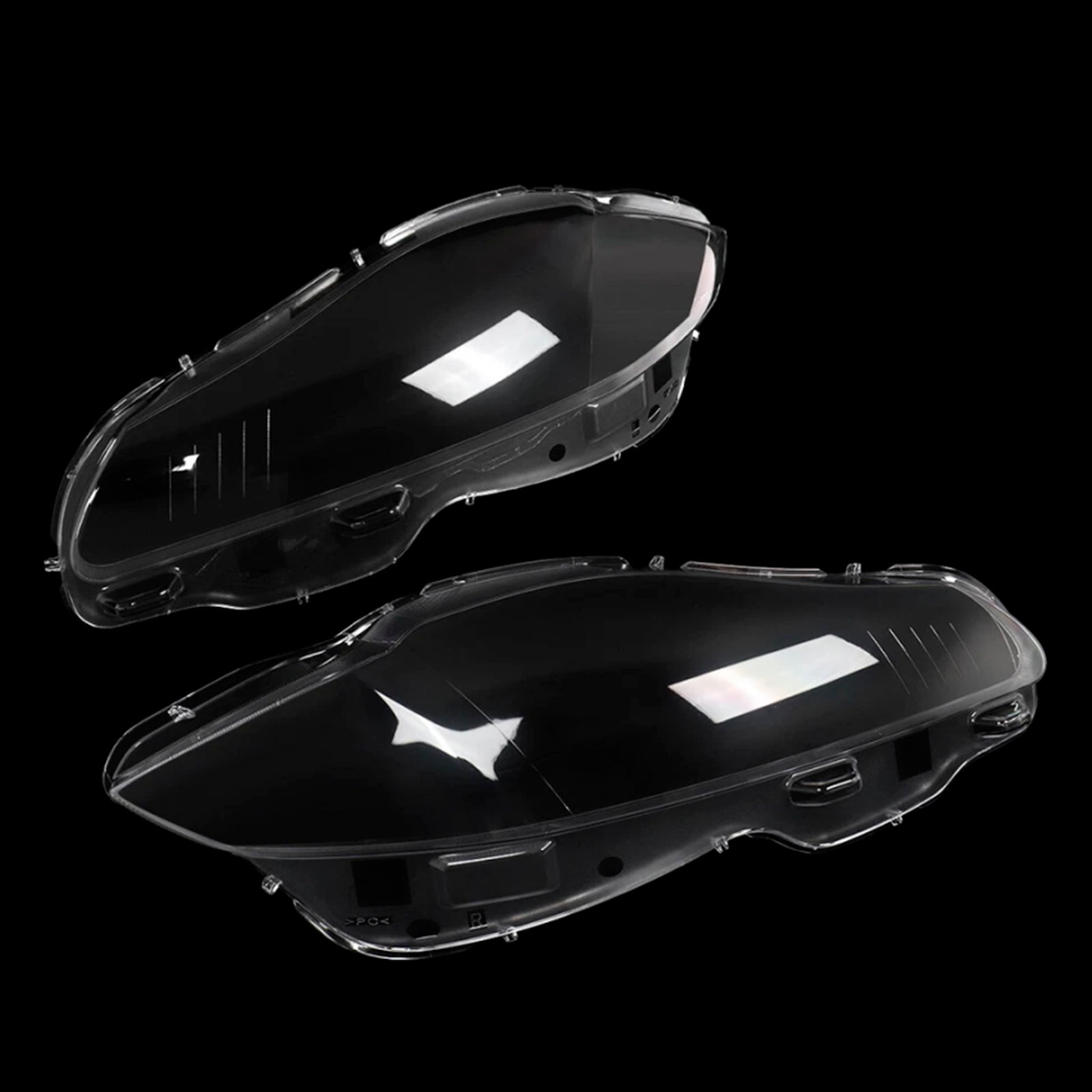 2010-2019 Jaguar XJ XJL Pair Front Headlight Lens Cover Shell Clear