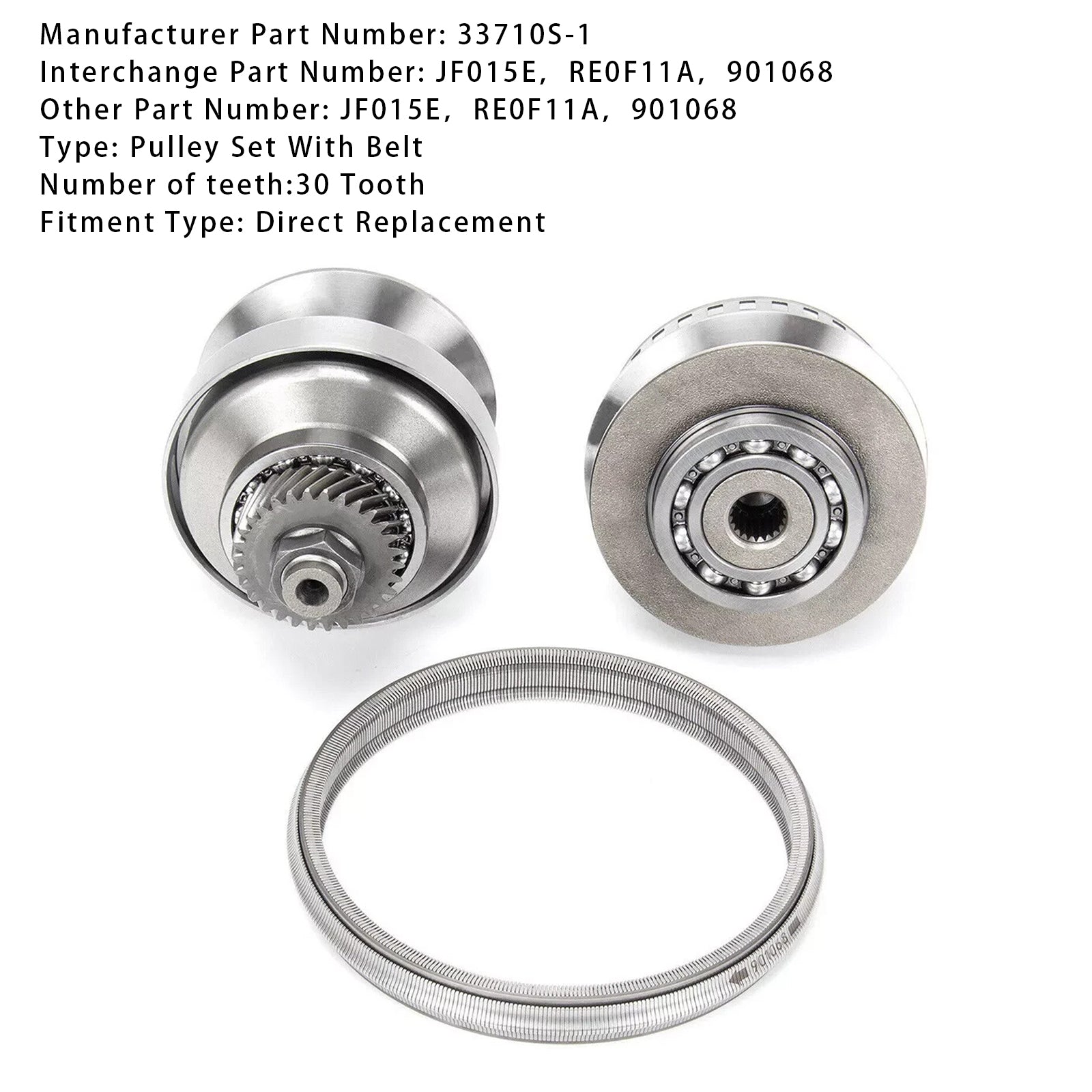 2012-2015 Nissan NOTE L3 1.2L L4 1.5 Transmission Pulley Set W/ Belt Chain 30 Teeth JF015E RE0F11A