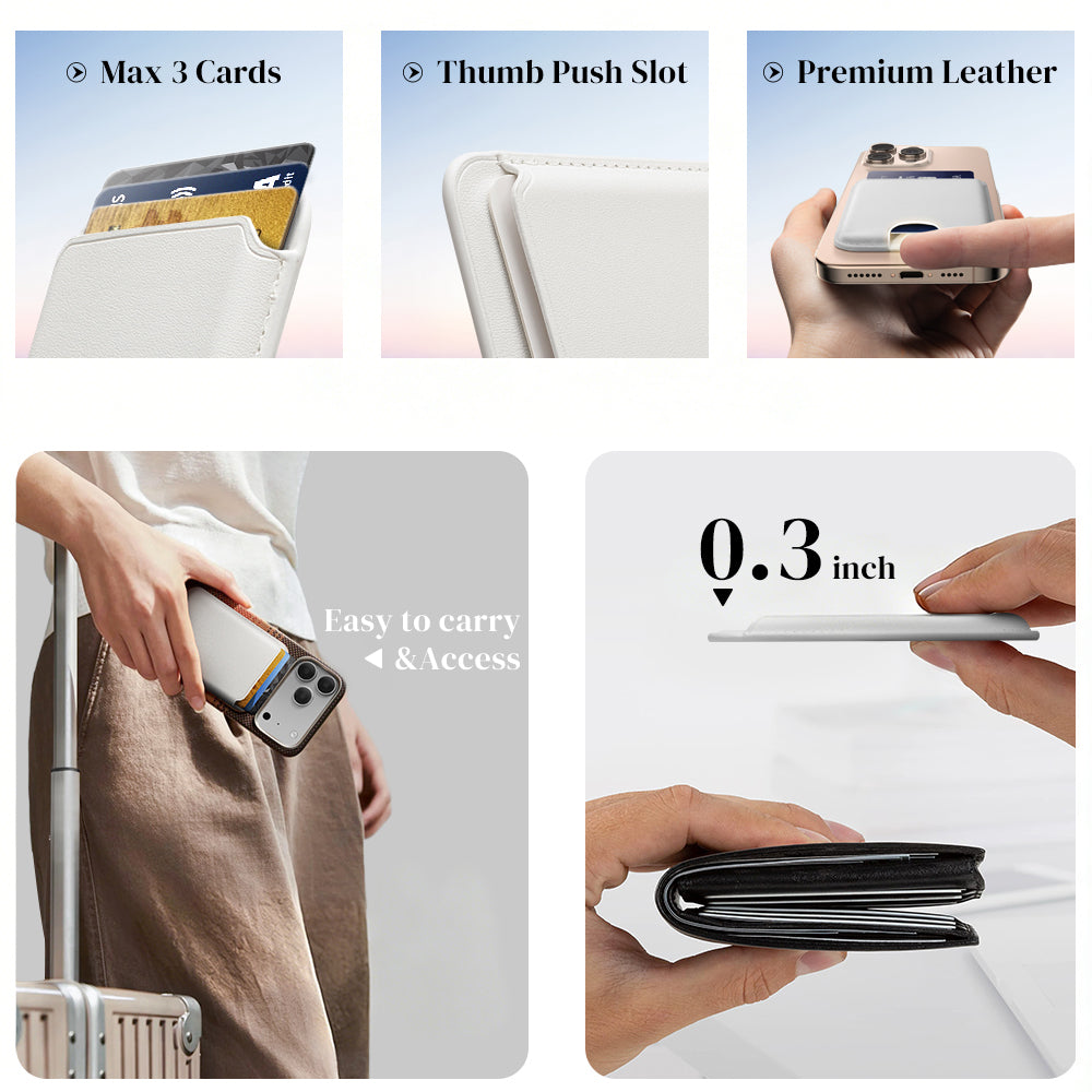 Magnetic Card Holder MagSafe Wallet RFID Protection for iPhone 17/16/15/14/13/12
