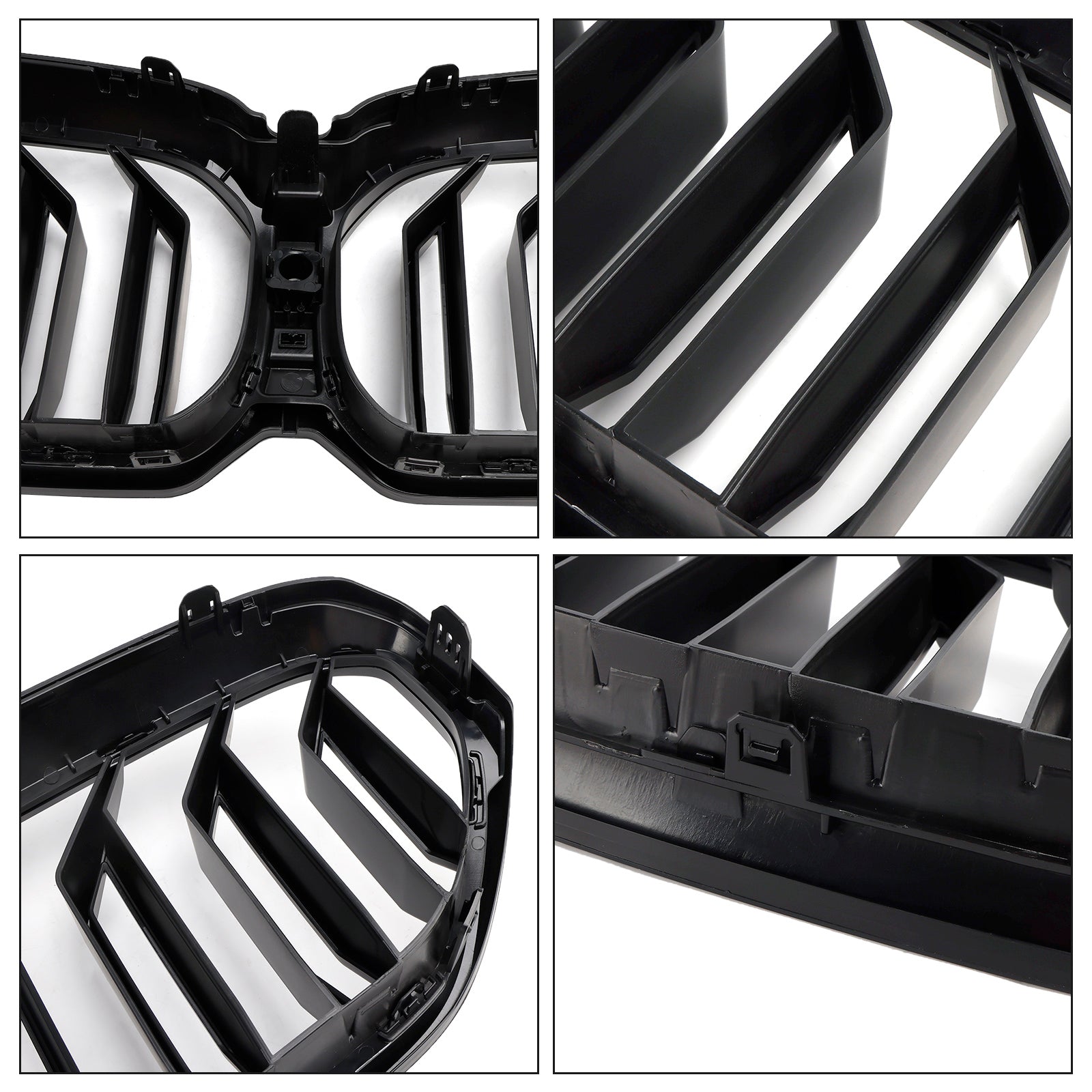 2021-2024 BMW G30 G31 LCI Matte Black Dual Slats Front Kidney Grille