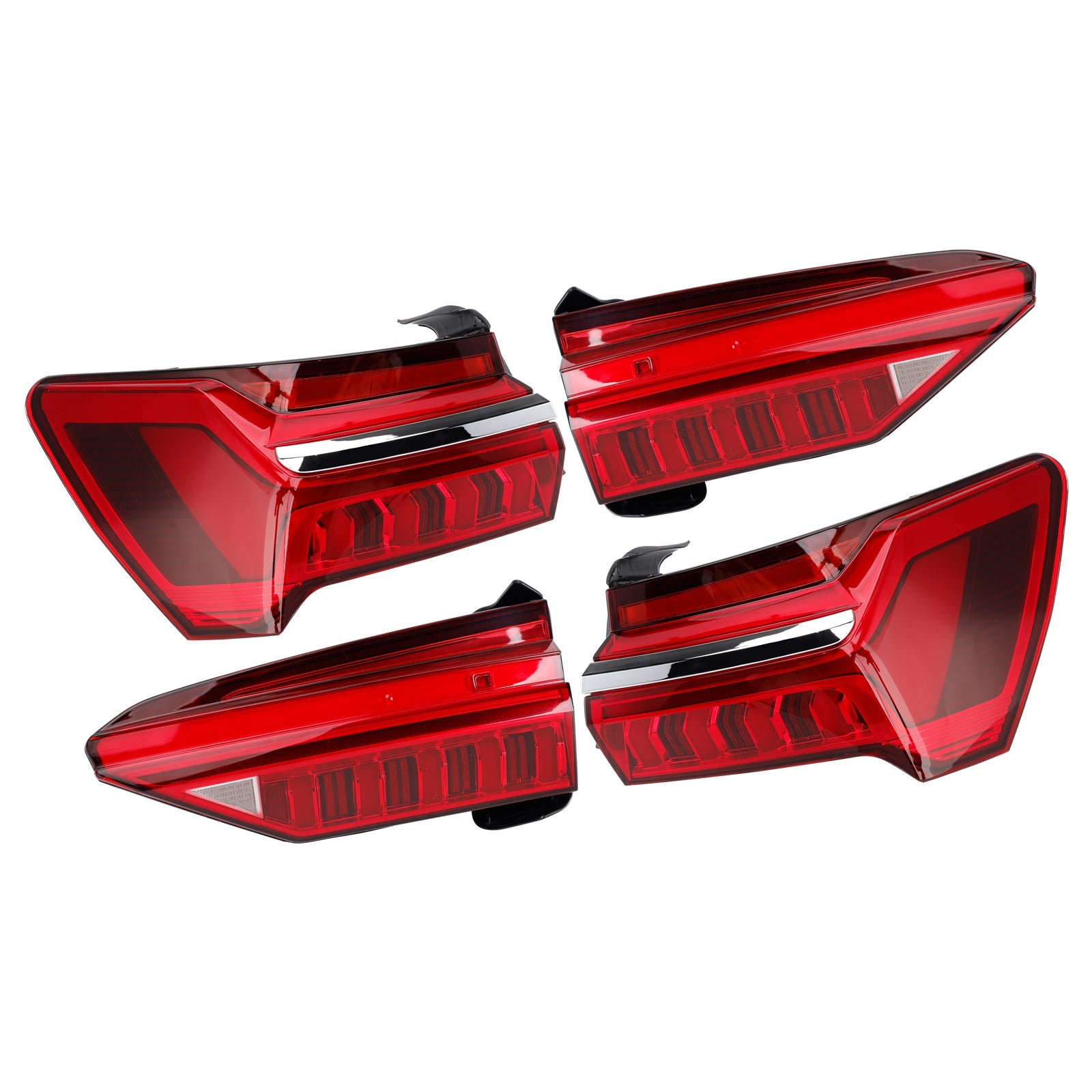 2019-2023 For Audi A6 C8 4PCS Left Right Outer Inner LED Tail Light Assembly