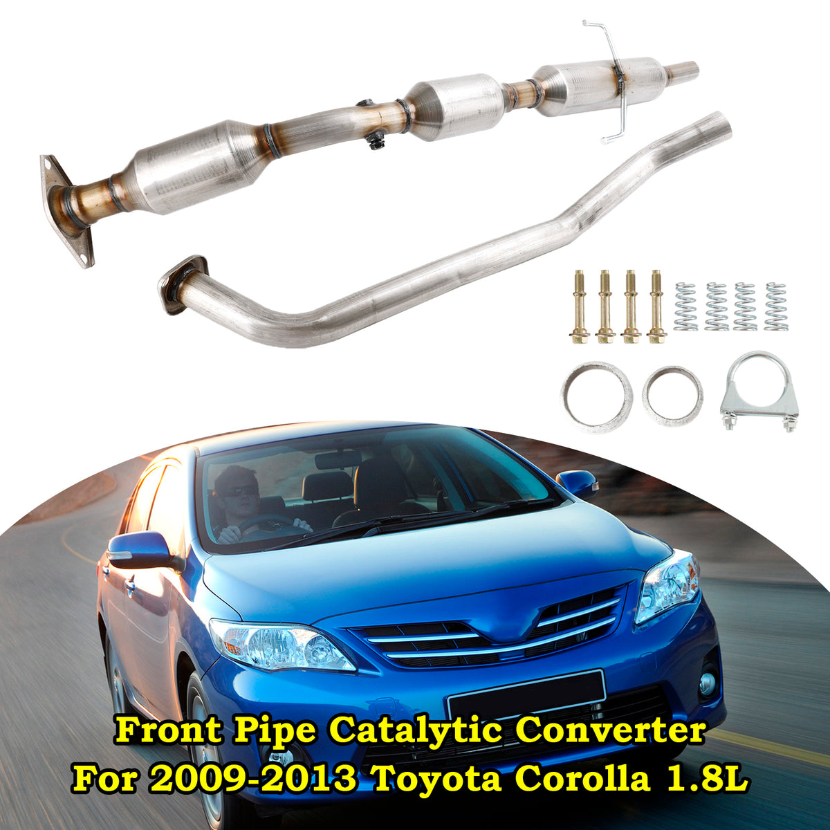 Front Pipe Catalytic Converter For Toyota Corolla Matrix 1.8L 2009 2010 2011