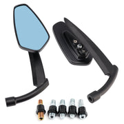 Custom Black Bladeshape Mirrors For Yamaha Chopper Midnight Roadliner Raider
