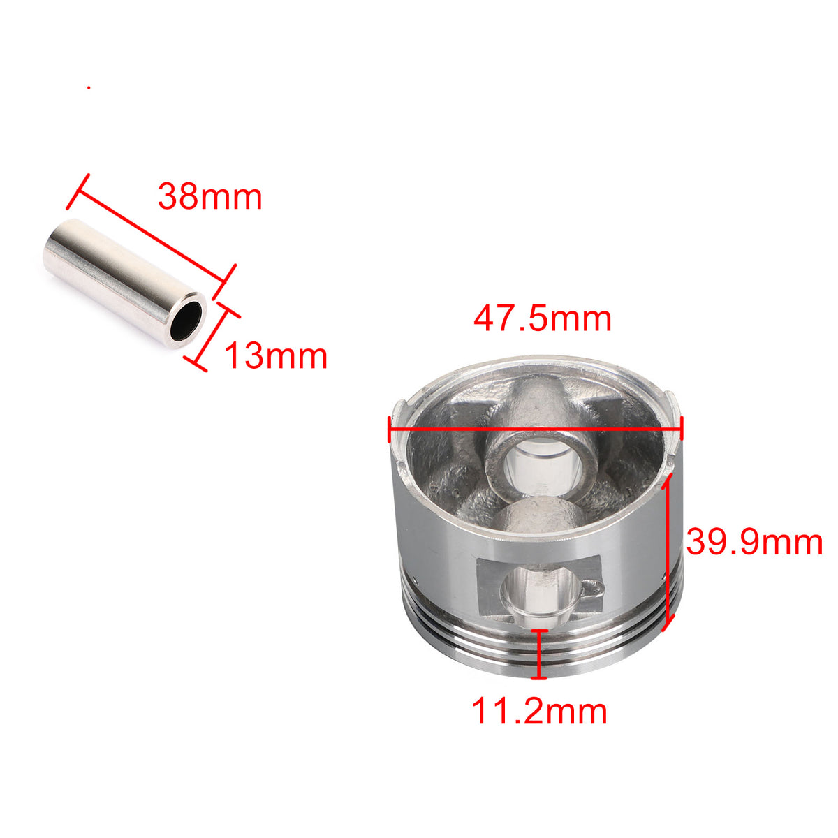 Piston Ring Pin Clip Kit 0.50 47.50Mm For Yamaha Raptor Yfm 90 Yfm90R Atv 09-13