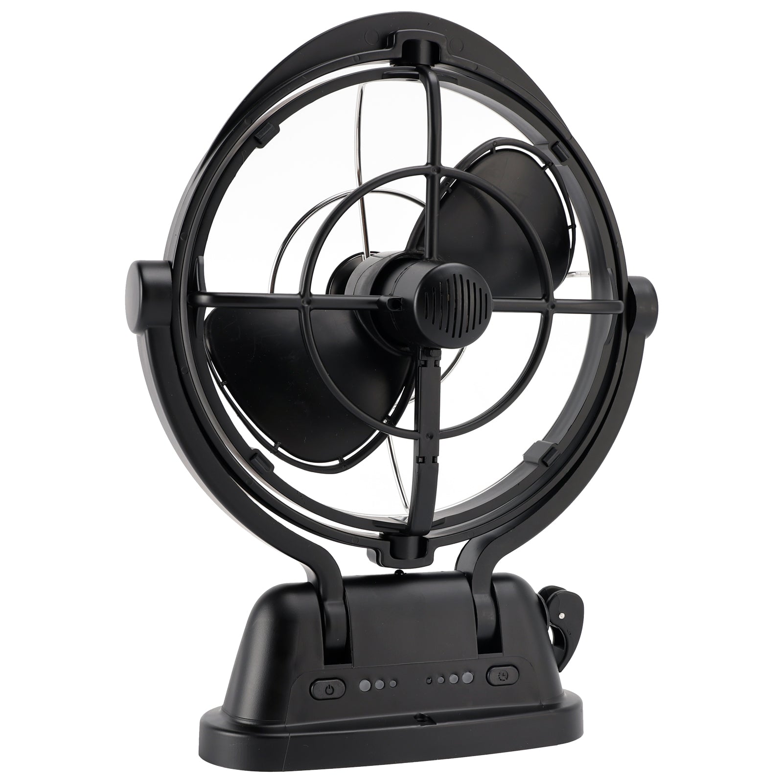12V/24V Auto-Sensing Low-Power Draw Fan For Boats and RV Black