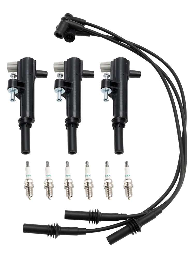 2011-2012 RAM 150 V6 3.7L 3x Ignition Coil+6x Spark Plug+3x Wire UF640