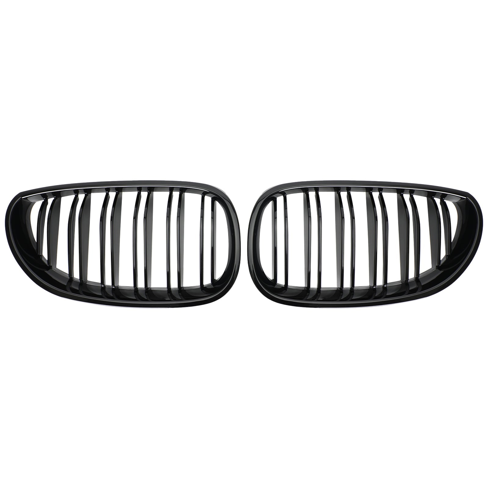 2004-2009 BMW E60 E61 M5 520i 530i Glossy Black Front Sport Kidney Grille ABS Generic