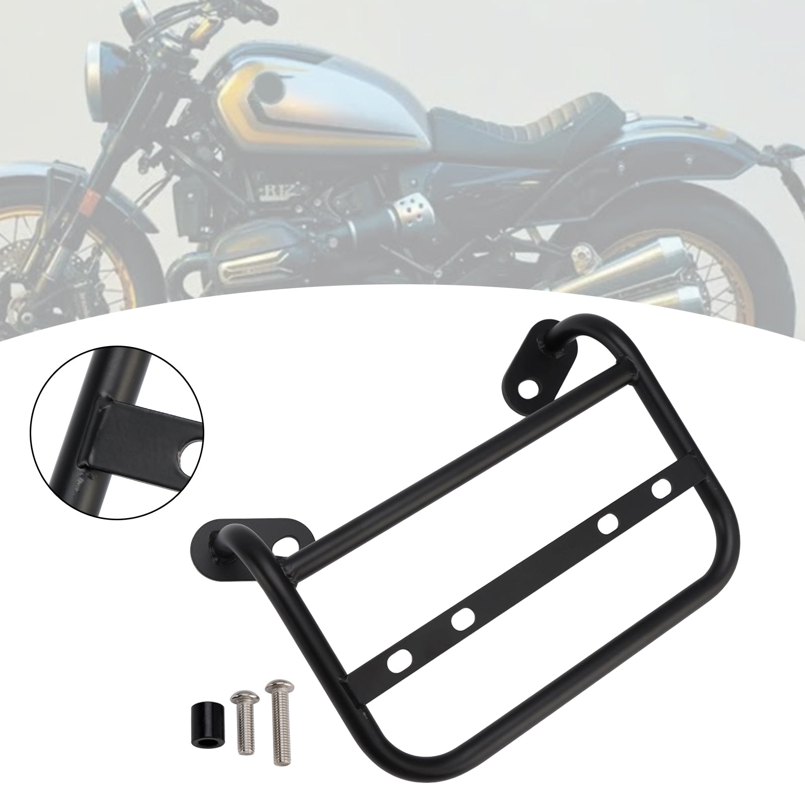 2024-2025 BMW R12 Saddlebag Support Mounting Bracket Racks Black Steel Left+ Right