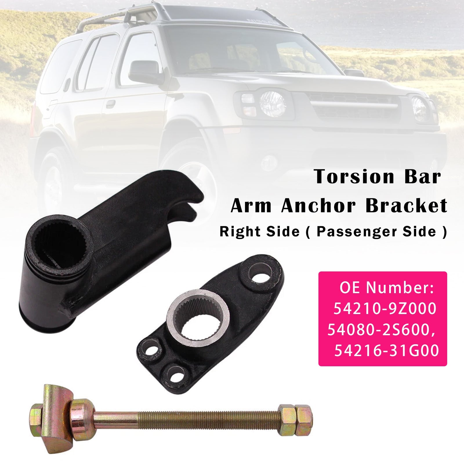 2001-2004 Nissan Xterra Frontier V6 Torsion Bar Arm Anchor Bracket Right