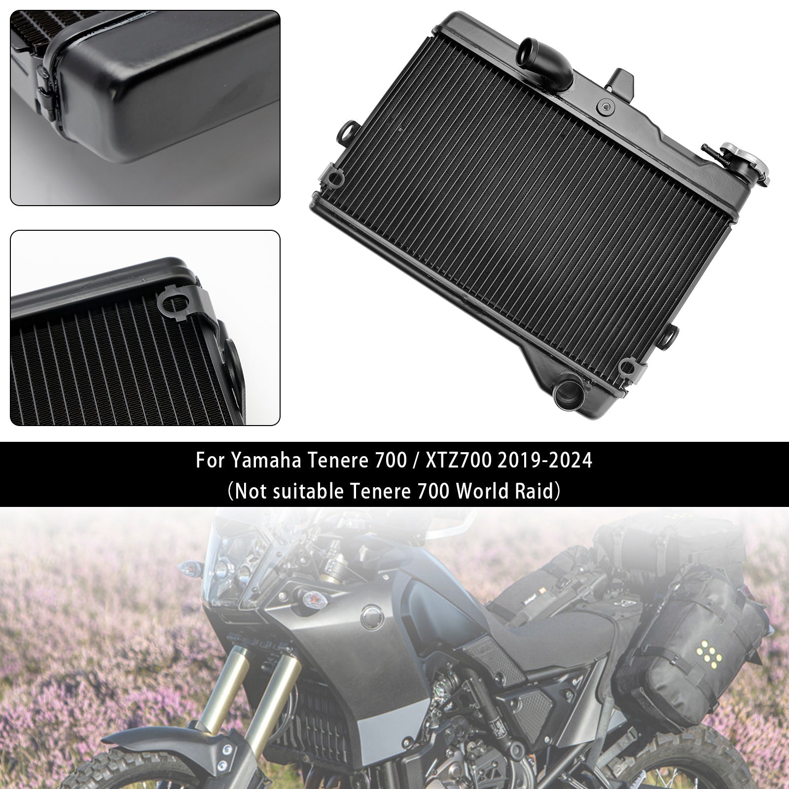2019-2024 Yamaha Tenere 700 XTZ700 Radiator Cooling Engine Cooler
