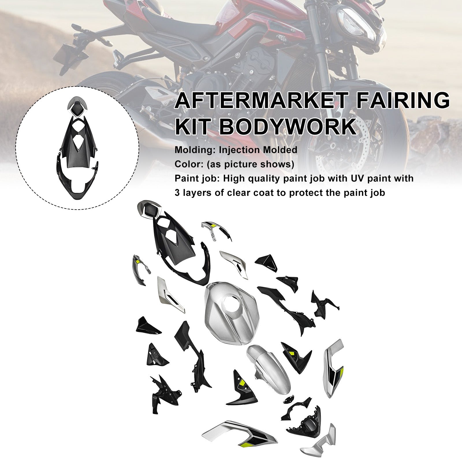 Injection Bodywork Fairing Kit for Street Triple 765 R/RS 2023-2025