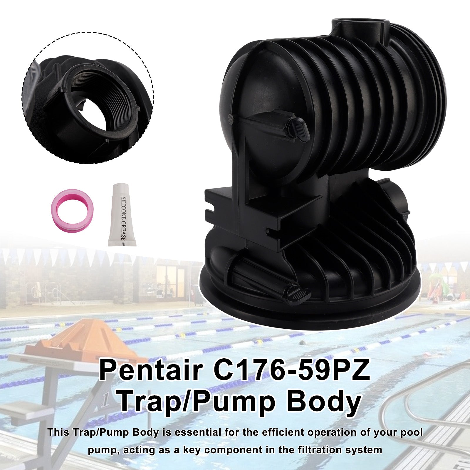 For Pentair DuraGlas II Pumps C176-59PZ Tank Body Assembly 15" Direct Replacement