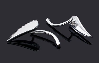 Mirrors RAD II Teardrop Chrome For Honda Suzuki Kawasaki Victory Generic